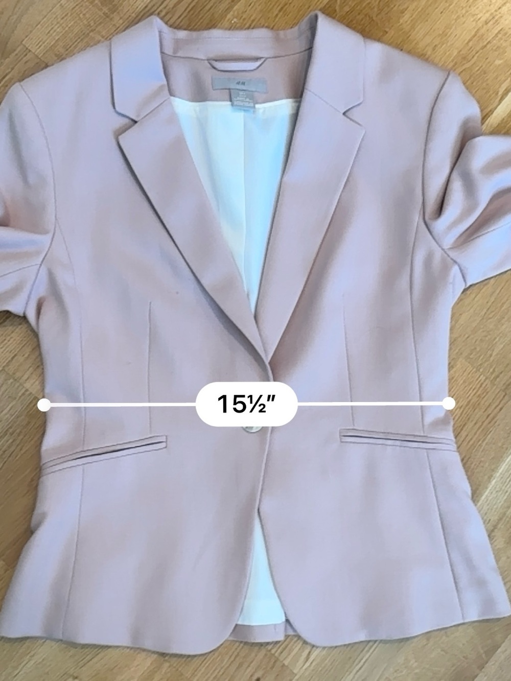 H&M Women's Dusty Pink Tailored Blazer - Picture 9 of 13
